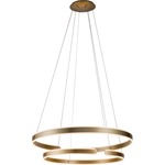 Gianni Two Tier Pendant - Brushed Champagne / Acrylic