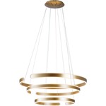 Gianni Three Tier Chandelier - Brushed Champagne / Acrylic