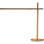 Holly Table Lamp - Brushed Gold / Beech Wood