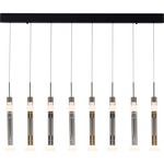 Beam Multi Light Linear Pendant - Brushed Aluminum/Brushed Gold/Satin Dark Grey