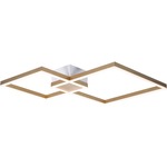 Fractal Asymmetrical Ceiling Light - Brushed Champagne / Acrylic
