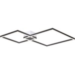 Fractal Asymmetrical Ceiling Light - Satin Dark Gray / Acrylic