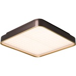 Pan Square Flush Ceiling Light - Deep Taupe / Acrylic