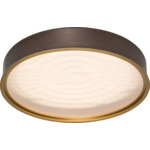 Pan Circular Flush Ceiling Light - Deep Taupe / Acrylic