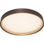 Pan Circular Flush Ceiling Light - Deep Taupe / Acrylic