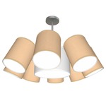 Buster Chandelier - Brushed Nickel / Silk Champagne