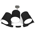 Buster Chandelier - Brushed Nickel / Silk Ebony