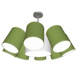 Buster Chandelier - Brushed Nickel / Silk Verde