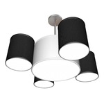 Landon Chandelier - Brushed Nickel / Silk Ebony