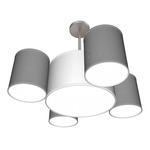 Landon Chandelier - Brushed Nickel / Silk Gunmetal