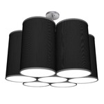 Ledo Chandelier - Brushed Nickel / Silk Ebony