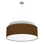 Abba Grande Drum Pendant - Brushed Nickel / Silk Antique Copper