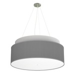 Abba Grande Drum Pendant - Brushed Nickel / Silk Gunmetal