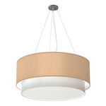 Luther Grande Pendant - Brushed Nickel / Silk Champagne