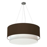 Luther Grande Pendant - Brushed Nickel / Silk Chocolate