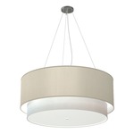 Luther Grande Pendant - Brushed Nickel / Silk Cream