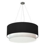 Luther Grande Pendant - Brushed Nickel / Silk Ebony