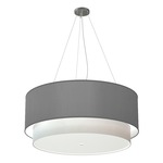 Luther Grande Pendant - Brushed Nickel / Silk Gunmetal