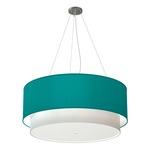 Luther Grande Pendant - Brushed Nickel / Silk Turquoise