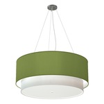 Luther Grande Pendant - Brushed Nickel / Silk Verde
