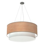 Luther Grande Pendant - Brushed Nickel / Natural Photo Veneer