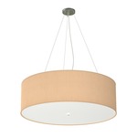 Thao Grande Pendant - Brushed Nickel / Silk Champagne