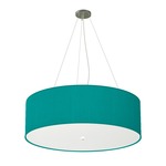 Thao Grande Pendant - Brushed Nickel / Silk Turquoise