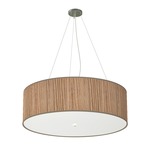 Thao Grande Pendant - Brushed Nickel / Zebrawood Photo Veneer