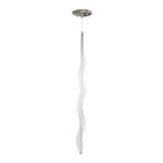 Pogo Pendant - Brushed Nickel / White Mesh