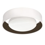 Button Ceiling Light Fixture - Brushed Nickel / Silk Chocolate