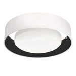 Button Ceiling Light Fixture - Brushed Nickel / Silk Ebony
