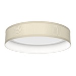 Luca Ceiling Light Fixture - Brushed Nickel / Silk Cream