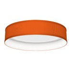Luca Ceiling Light Fixture - Brushed Nickel / Silk Orange