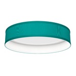 Luca Ceiling Light Fixture - Brushed Nickel / Silk Turquoise