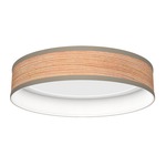 Luca Ceiling Light Fixture - Brushed Nickel / Natural Photo Veneer