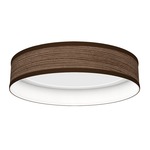 Luca Ceiling Light Fixture - Brushed Nickel / Walnut Photo Veneer