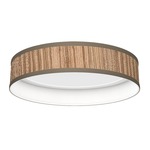 Luca Ceiling Light Fixture - Brushed Nickel / Zebrawood Photo Veneer