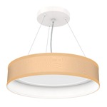 Luca Pendant - Brushed Nickel / Silk Champagne