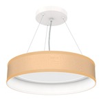 Luca Pendant - Brushed Nickel / Silk Champagne