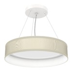 Luca Pendant - Brushed Nickel / Silk Cream