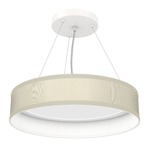 Luca Pendant - Brushed Nickel / Silk Cream