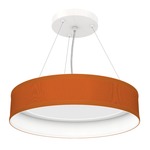 Luca Pendant - Brushed Nickel / Silk Orange