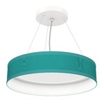 Luca Pendant - Brushed Nickel / Silk Turquoise