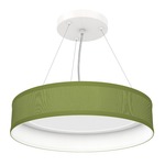 Luca Pendant - Brushed Nickel / Silk Verde