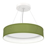 Luca Pendant - Brushed Nickel / Silk Verde