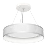 Luca Pendant - Brushed Nickel / Silk White