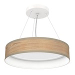 Luca Pendant - Brushed Nickel / Natural Photo Veneer