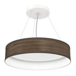 Luca Pendant - Brushed Nickel / Walnut Photo Veneer