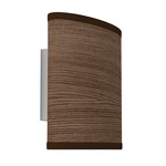 Erik Wall Sconce - Brushed Nickel / Walnut Photo Veneer