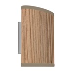 Erik Wall Sconce - Brushed Nickel / Zebrawood Photo Veneer